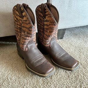 Ariat Kids QuickDraw Pebbled Pinecone Boots